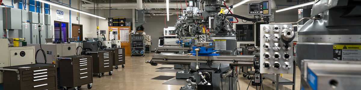 Manufacturing equipment in a workshop