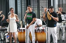 Latino Band playing at the International Fair